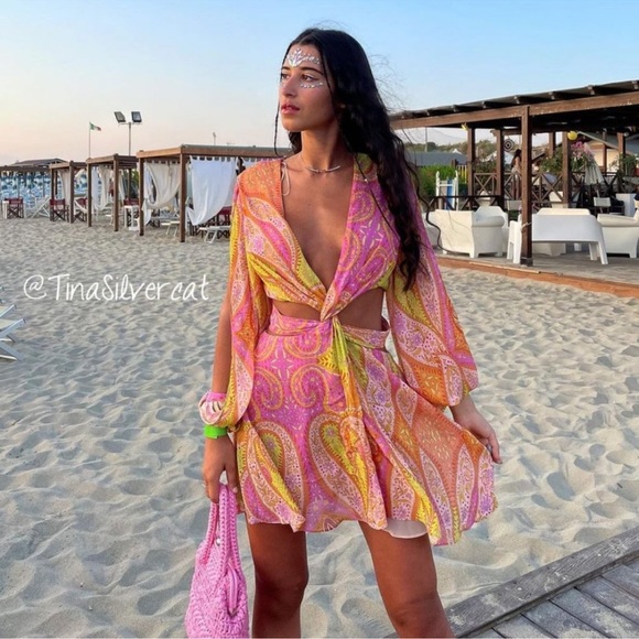 NWT ZARA Cut Out Mini Dress - Picture 7 of 8